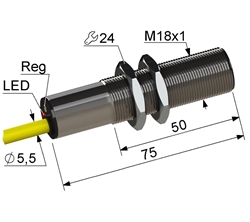 PS1-18M75-5B31-K - С резьбой М18