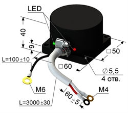 Индуктивный датчик, Sn 30 мм, не заподлицо, PNP, замыкающий, NO, -40...+70 °C, 10...30 V DC, кабель ПВХ 5,5 мм/3x0,35/ 3,06 м.