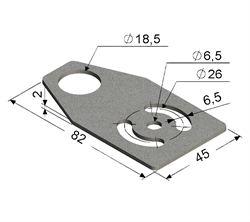 Прямой стальной кронштейн М18 с угловой регулировкой.