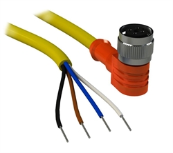 Соединитель угловой. Гнездо 4-pin М12. Длина кабеля 2 м (4x0,2).