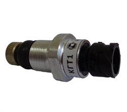 Кнопка включения вспомогательного тормоза. Срабатывает при усилии на шток, коммутируя цепи DC (10...32 В). Металлический корпус М26x1,5, IP66, рабочая температура -50…+75 °C.