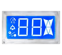 "ЖК-дисплей ""МЕГА-060К"" отображает положение и направление движения кабины лифта. Работает с УЛ, УЭЛ, НКУ через последовательный канал. Питание 24 В, ток до 0,16 А, синий фон и белая подсветка, экран 120x57 мм. Размеры 147х84х22 мм, рабочая температура +5...+60 °C. "