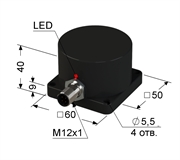 PS2-33-30N61-C4 Индуктивный датчик, Sn 30 мм, не заподлицо, NPN, переключающий, NO+NC, -25...+75 °C, 10...30 V DC, разъем/М12/4-конт.
