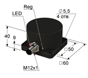PS1-33-30N51-C4 Емкостный датчик, Sn 30 мм, не заподлицо, PNP, переключающий, NO+NC, -25...+75 °C, 10...30 V DC, разъем/М12/4-конт.
