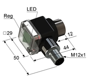 Диффузионный оптический датчик в корпусе из АБС и латуни с резьбой М18x1 длиной 48 мм. Не чувствителен к фону. Sn на сталь: 10...1000 мм, Sn на тест-карту: 10...1500 мм, 400 Гц, PNP, замыкающий, NO, -20...+70 °C, 10...30 V DC, разъем/М12/4-конт.