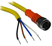 Соединитель прямой. Гнездо 4-pin М12. Длина кабеля 2 м (4x0,2).