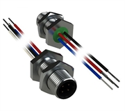 Соединитель прямой. Вилка 4-pin М12. Длина провода 0,2 м (4x0,2).