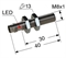 Индуктивный датчик, М8, L-40 мм, Sn 3 мм, заподлицо, NPN, размыкающий, NC, -25...+75 °C, 10...30 V DC, разъем/М8/3-конт.