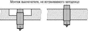 Монтаж датчика не заподлицо